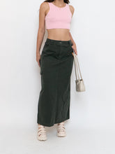 Load image into Gallery viewer, Vintage x Made in Hong Kong x Cotton Forest Green Maxi Skirt (M, L)