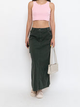 Load image into Gallery viewer, Vintage x Made in Hong Kong x Cotton Forest Green Maxi Skirt (M, L)