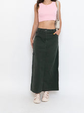 Load image into Gallery viewer, Vintage x Made in Hong Kong x Cotton Forest Green Maxi Skirt (M, L)