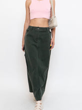 Load image into Gallery viewer, Vintage x Made in Hong Kong x Cotton Forest Green Maxi Skirt (M, L)