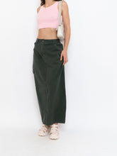 Load image into Gallery viewer, Vintage x Made in Hong Kong x Cotton Forest Green Maxi Skirt (M, L)
