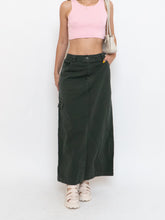 Load image into Gallery viewer, Vintage x Made in Hong Kong x Cotton Forest Green Maxi Skirt (M, L)