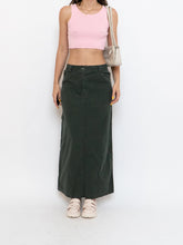Load image into Gallery viewer, Vintage x Made in Hong Kong x Cotton Forest Green Maxi Skirt (M, L)