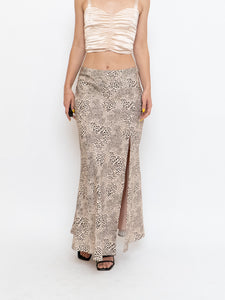 LOVERS AND FRIENDS x Nude Cheetah Satin Skirt (XS-M)
