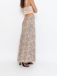 LOVERS AND FRIENDS x Nude Cheetah Satin Skirt (XS-M)
