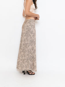 LOVERS AND FRIENDS x Nude Cheetah Satin Skirt (XS-M)