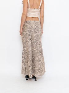 LOVERS AND FRIENDS x Nude Cheetah Satin Skirt (XS-M)