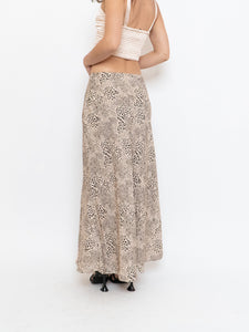 LOVERS AND FRIENDS x Nude Cheetah Satin Skirt (XS-M)