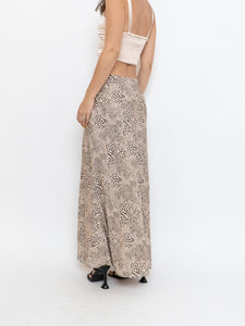 LOVERS AND FRIENDS x Nude Cheetah Satin Skirt (XS-M)