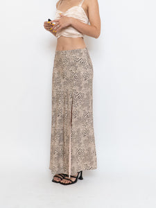 LOVERS AND FRIENDS x Nude Cheetah Satin Skirt (XS-M)
