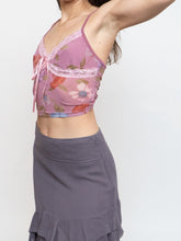 Load image into Gallery viewer, Modern x Pink Floral Mesh &amp; Lace Tank (XS, S)
