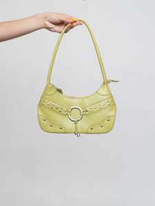 Vintage x Lime Green Studded Purse