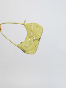 Vintage x Lime Green Studded Purse