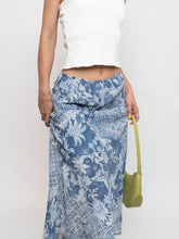 Load image into Gallery viewer, Vintage x Blue Paisley Lined Maxi Skirt (XS-M)