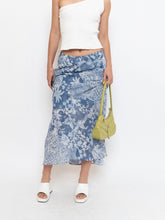 Load image into Gallery viewer, Vintage x Blue Paisley Lined Maxi Skirt (XS-M)