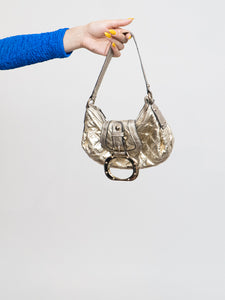 Vintage x GUESS Champagne Buckled Purse