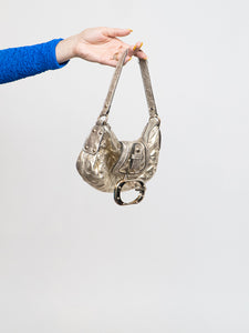 Vintage x GUESS Champagne Buckled Purse