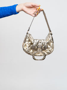 Vintage x GUESS Champagne Buckled Purse