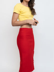 Vintage x Made in Canada x Yellow Crop Tee (XS, S)