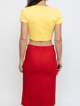 Load image into Gallery viewer, Vintage x Made in Canada x Yellow Crop Tee (XS, S)