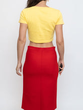 Load image into Gallery viewer, Vintage x Made in Canada x Yellow Crop Tee (XS, S)