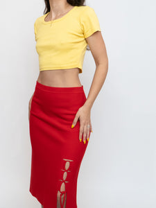 Vintage x Made in Canada x Yellow Crop Tee (XS, S)