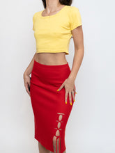 Load image into Gallery viewer, Vintage x Made in Canada x Yellow Crop Tee (XS, S)