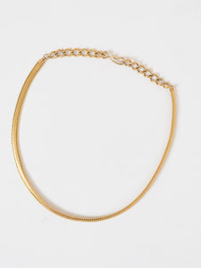 Vintage Gold Plated Chain Choker Necklace