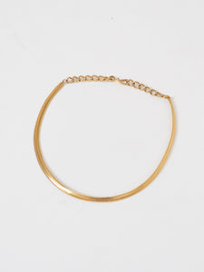 Vintage Gold Plated Chain Choker Necklace