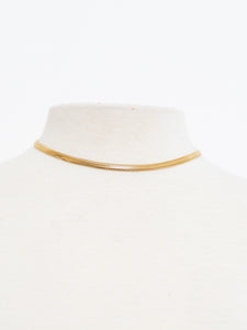 Vintage Gold Plated Chain Choker Necklace