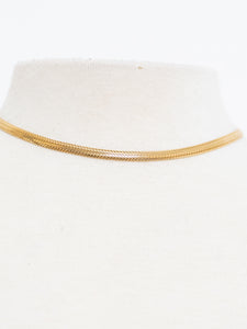 Vintage Gold Plated Chain Choker Necklace