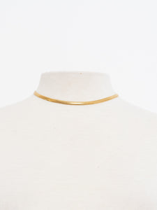 Vintage Gold Plated Chain Choker Necklace