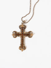 Load image into Gallery viewer, Vintge x Cross Rhinestone Necklace