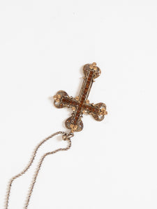 Vintge x Cross Rhinestone Necklace