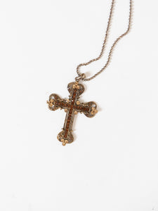 Vintge x Cross Rhinestone Necklace