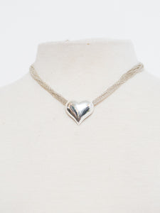 Vintage x Silver Heart Multi-chain Choker