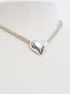 Vintage x Silver Heart Multi-chain Choker