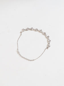 Vintage x Silver "X' Rhinestone Choker Necklace