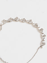 Load image into Gallery viewer, Vintage x Silver &quot;X&#39; Rhinestone Choker Necklace