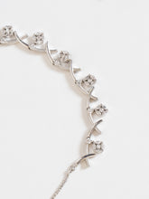 Load image into Gallery viewer, Vintage x Silver &quot;X&#39; Rhinestone Choker Necklace