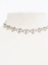 Load image into Gallery viewer, Vintage x Silver &quot;X&#39; Rhinestone Choker Necklace