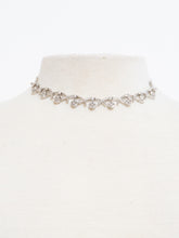 Load image into Gallery viewer, Vintage x Silver &quot;X&#39; Rhinestone Choker Necklace