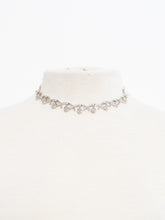 Load image into Gallery viewer, Vintage x Silver &quot;X&#39; Rhinestone Choker Necklace