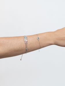 Vintage x Silver Chain Daisy Bracelet