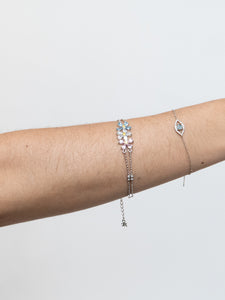 Vintage x Silver Chain Daisy Bracelet