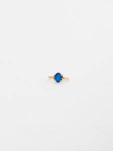 Vintage x 10K GOLD Royal Blue Gem Ring