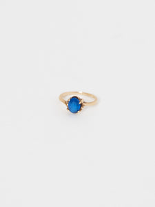 Vintage x 10K GOLD Royal Blue Gem Ring