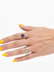 Vintage x 10K GOLD Royal Blue Gem Ring