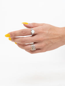 Irridescent Pearl x 925 SILVER Ring