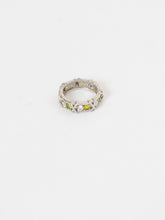 Load image into Gallery viewer, Vintage x 925 Silver Green Rhinestone Ring